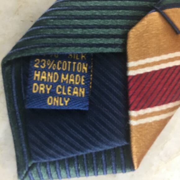 HENRY JACOBSON SILK BLEND REGIMENT STRIPE NECKTIE - Picture 9 of 15